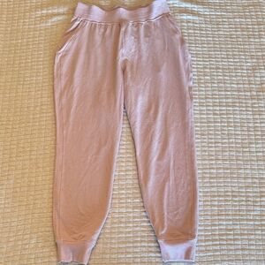 Lululemon soft pink speckled jogger pants